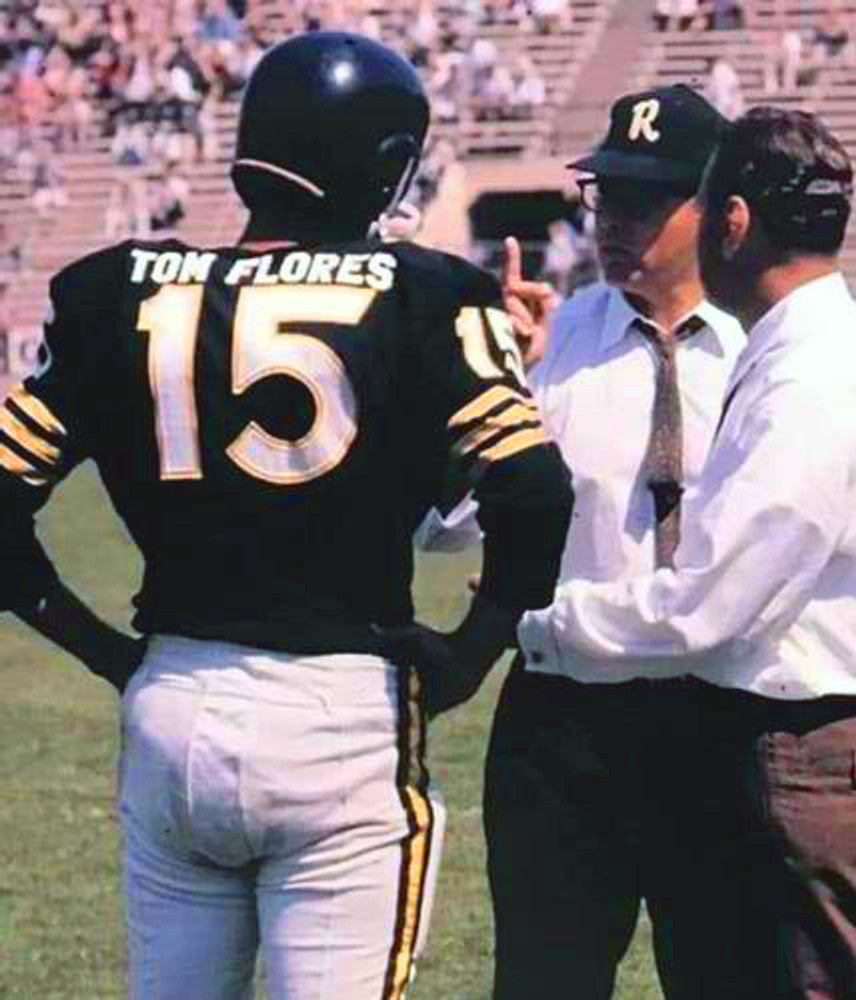 Oakland Raiders Tom Flores NFL jersey front view