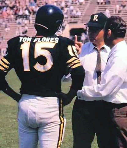 Oakland Raiders Tom Flores NFL jersey front view