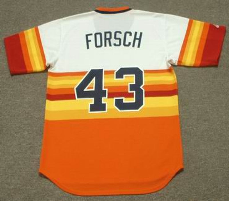 Houston Astros Ken Forsch Cooperstown MLB jersey front view