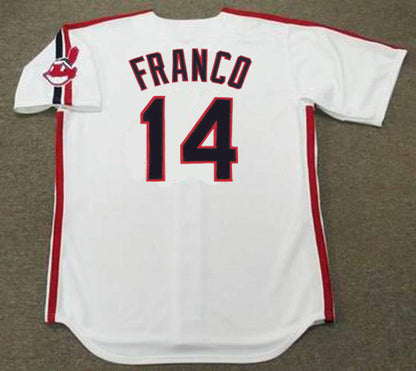 Cleveland Indians Julio Franco MLB jersey front view