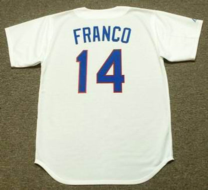 Texas Rangers Julio Franco Cooperstown MLB jersey front view