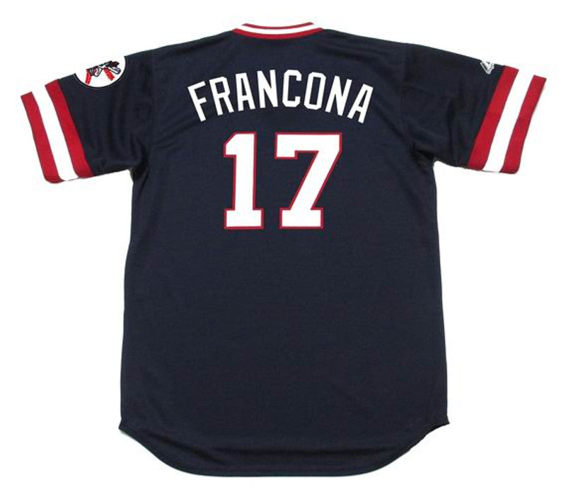 Cleveland Indians Terry Francona 1970s Cooperstown MLB jersey front view