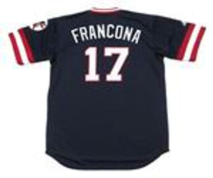Cleveland Indians Terry Francona 1970s Cooperstown MLB jersey front view
