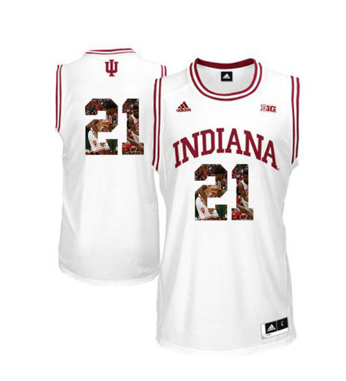 Indiana Hoosiers 21 Freddie Mcswain Jr College Basketball Jersey White 1748 stitched retro jersey