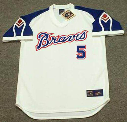 Atlanta Braves Freddie Freeman 1970s MLB jersey front view