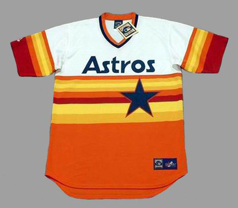Houston Astros George Springer 1980s MLB jersey front view