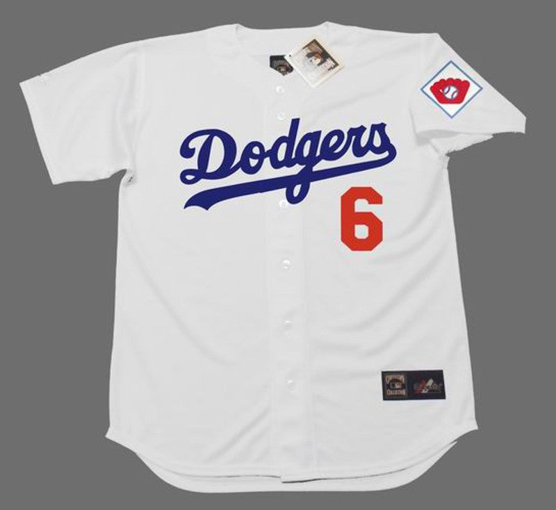 Carl Furillo Brooklyn Dodgers 1951 Cooperstown Home Baseball Stitched Jersey jersey front view