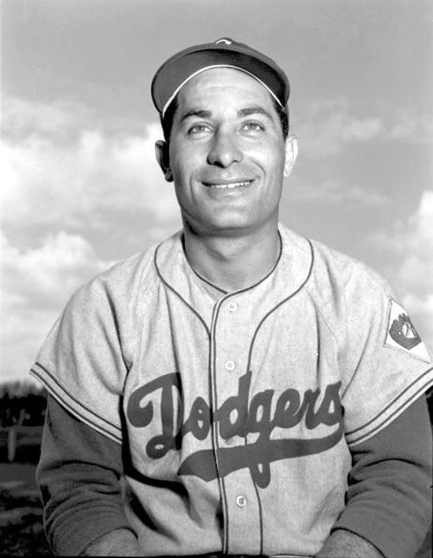 Carl Furillo Brooklyn Dodgers 1951 Cooperstown Home Baseball Stitched Jersey jersey front view