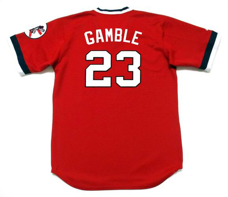 Cleveland Indians Oscar Gamble Cooperstown MLB jersey front view