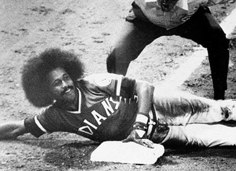 Cleveland Indians Oscar Gamble Cooperstown MLB jersey front view