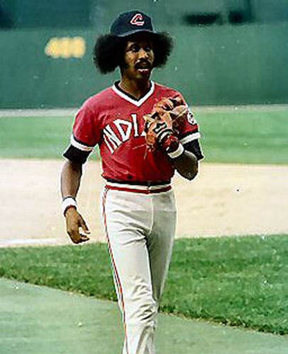 Cleveland Indians Oscar Gamble Cooperstown MLB jersey front view