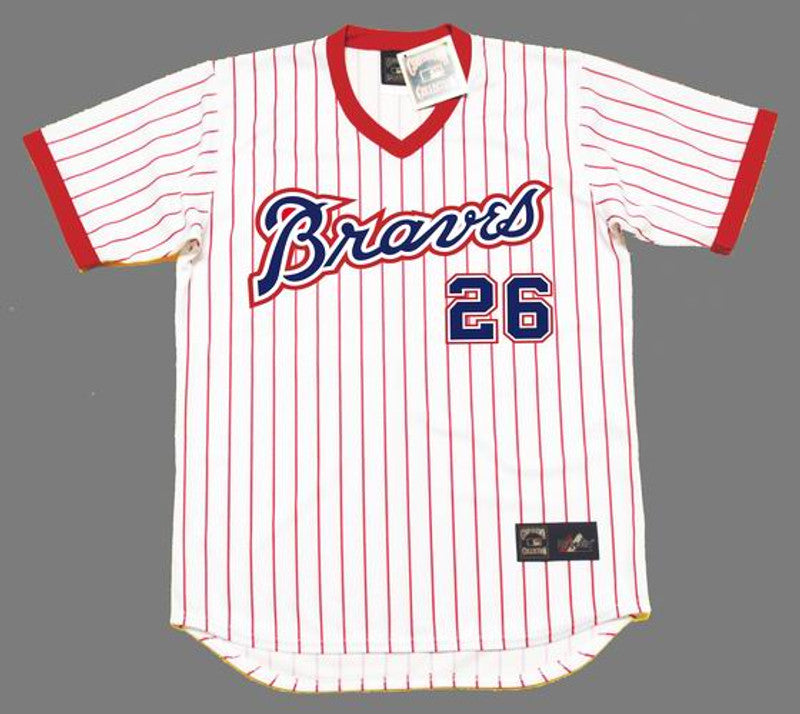 Atlanta Braves Gene Garber Cooperstown MLB jersey front view