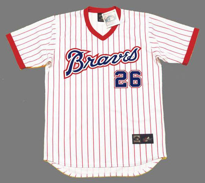 Atlanta Braves Gene Garber Cooperstown MLB jersey front view