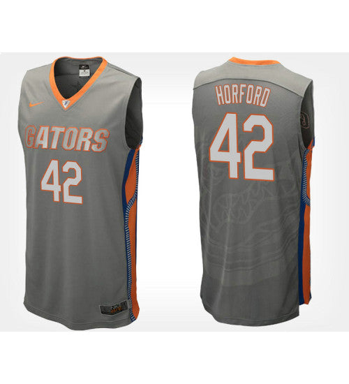 Florida Gators 42 Al Horford Gray Road College Basketball Jersey stitched retro jersey