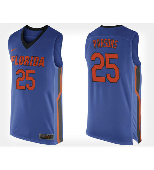 Florida Gators 25 Chandler Parsons Blue Home College Basketball Jersey stitched retro jersey