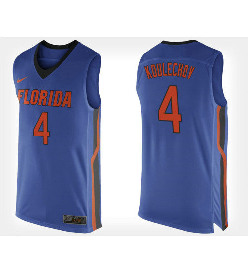 Florida Gators 4 Egor Koulechov Blue Home College Basketball Jersey | Stitched Jersey RTJS 4566
