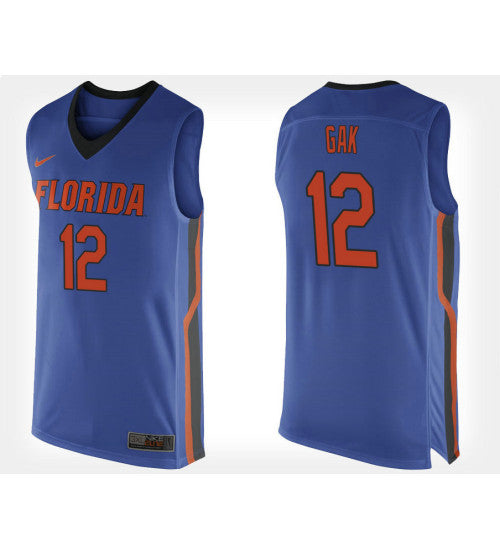 Florida Gators 12 Gorjok Gak Blue Home College Basketball Jersey | Stitched Jersey RTJS 4605