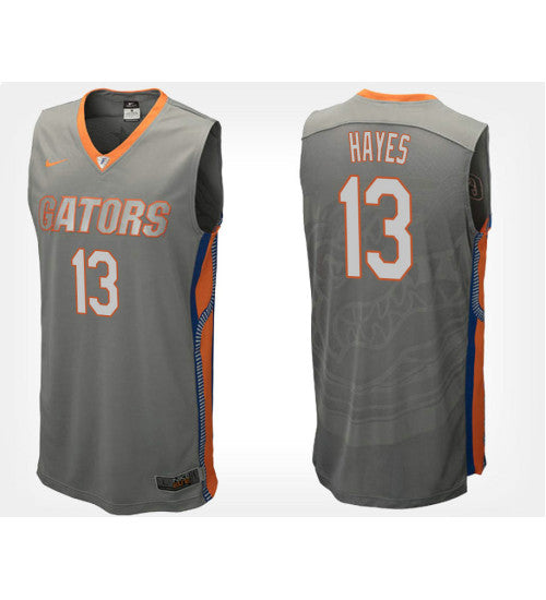 Florida Gators 13 Kevarrius Hayes Gray Road College Basketball Jersey stitched retro jersey