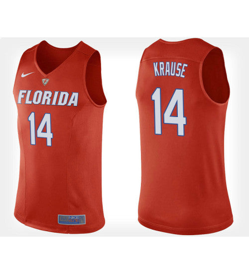 Florida Gators 14 Mak Krause Orange Alternate College Basketball Jersey stitched retro jersey