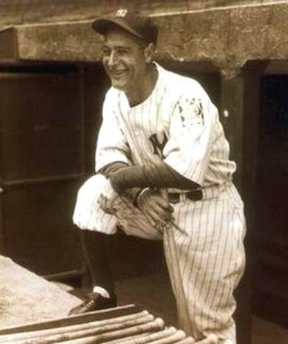 New York Yankees Lou Gehrig Cooperstown MLB jersey front view