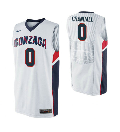Gonzaga Bulldogs Geno Crandall College Basketball Jersey White | Stitched Jersey RTJS 4308