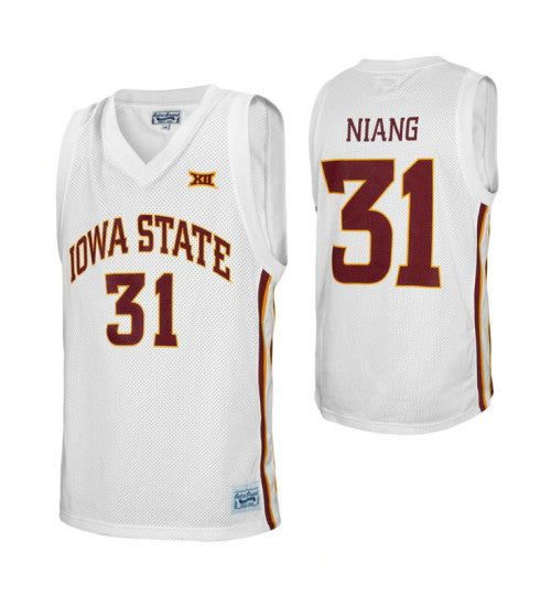 Iowa State Cyclones 31 Georges Niang White College Basketball Jersey | Stitched Jersey RTJS 4037