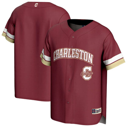 Gameday Greats Maroon Charleston Cougars Spirit Baseball Jersey - retro stitched baseball jersey for Gameday Greats fans