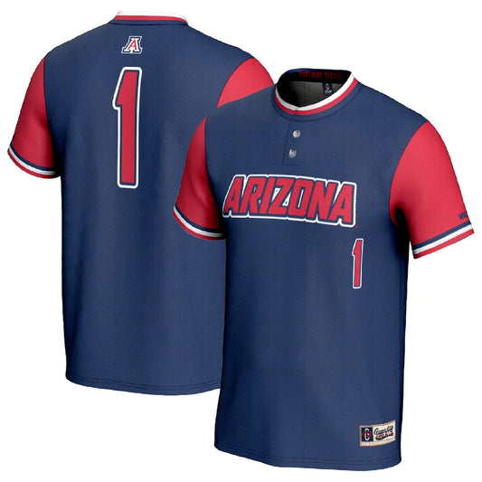 Gameday Greats 1 Navyred Arizona Wildcats Lightweight Softball Fashion Jersey - retro stitched jersey jersey for Gameday Greats fans