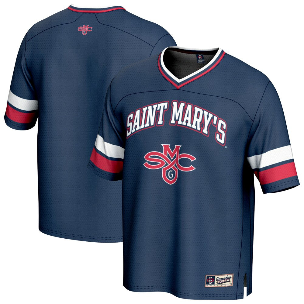 Gameday Greats Navy Saint Marys Gaels Spirit Football Jersey - retro stitched football jersey for Gameday Greats fans