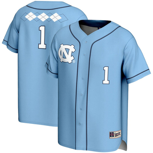 Gameday Greats Carolina Blue 1 North Carolina Tar Heels Lightweight Softball Jersey - retro stitched jersey jersey for Gameday Greats fans