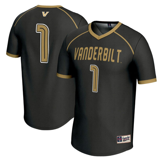 Gameday Greats 1 Black Vanderbilt Commodores Lightweight Lacrosse Jersey - retro stitched jersey jersey for Gameday Greats fans
