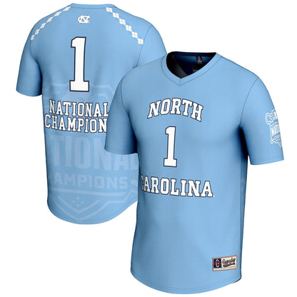 Gameday Greats 1 Carolina Blue North Carolina Tar Heels 2025 Ncaa Lacrosse National Champions Lightweight Fashion Jersey - retro stitched jersey jersey for Gameday Greats fans