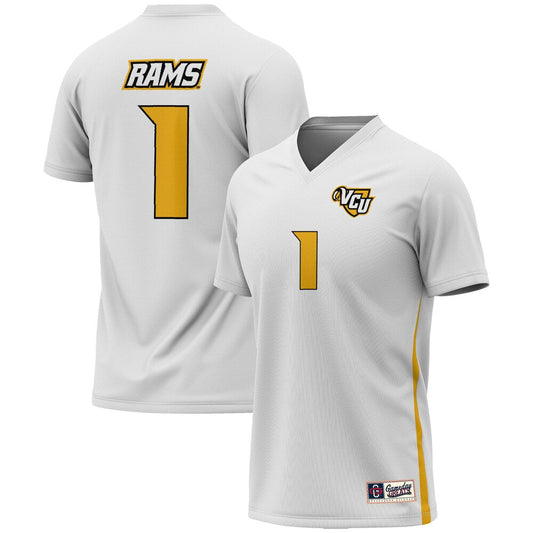 Gameday Greats 1 White Vcu Rams Soccer Lightweight Fashion Jersey - retro stitched jersey jersey for Gameday Greats fans