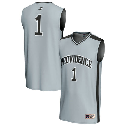 Gameday Greats 1 Silver Providence Friars Lightweight Basketball Fashion Jersey - retro stitched basketball jersey for Gameday Greats fans