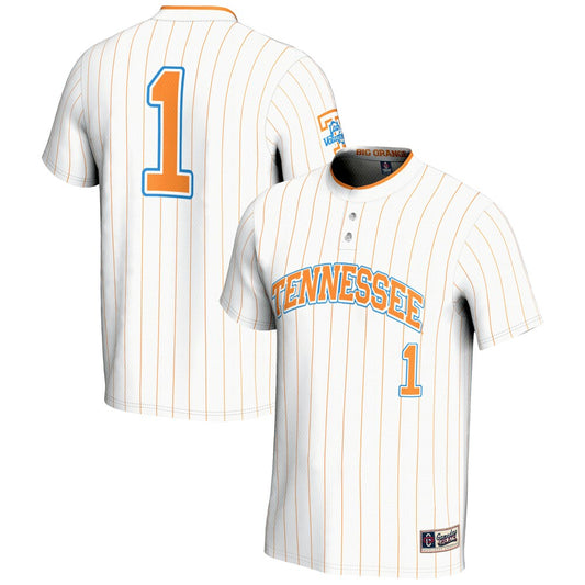 Gameday Greats 1 White Tennessee Volunteers Lightweight Softball Jersey - retro stitched jersey jersey for Gameday Greats fans