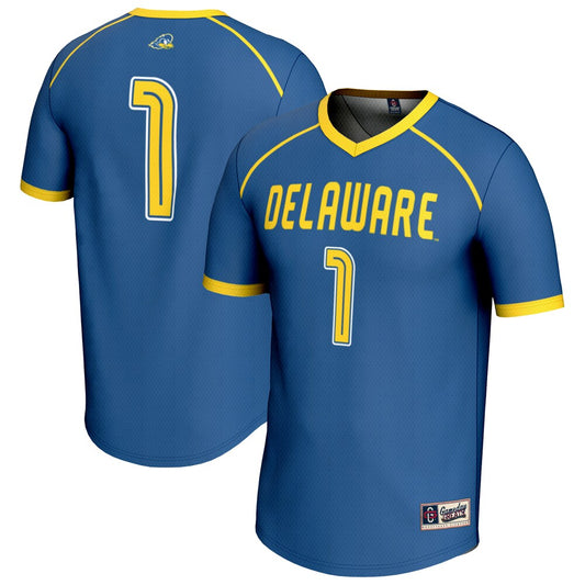 Gameday Greats 1 Blue Delaware Fightin Blue Hens Lightweight Lacrosse Fashion Jersey - retro stitched jersey jersey for Gameday Greats fans