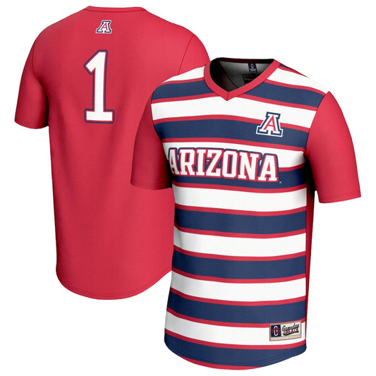 Gameday Greats 1 Red Arizona Wildcats Lightweight Soccer Fashion Jersey - retro stitched jersey jersey for Gameday Greats fans