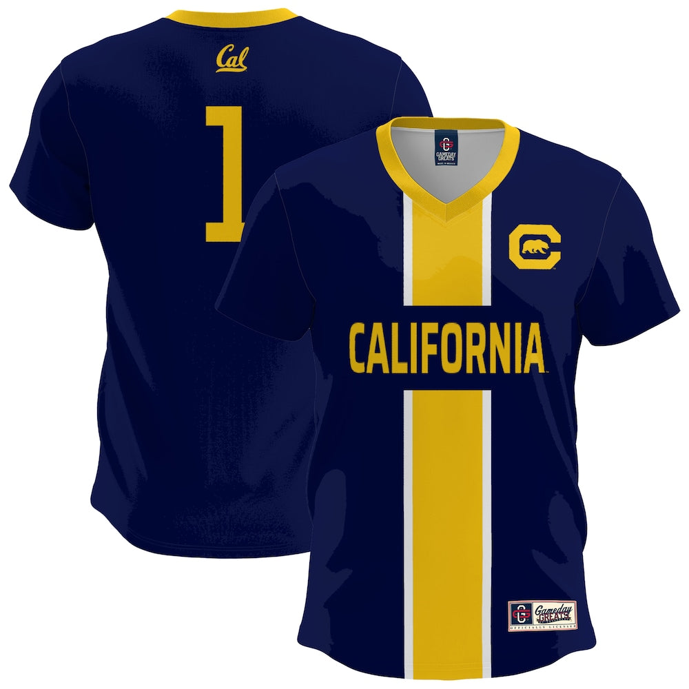 Gameday Greats Navy Cal Bears Lightweight Soccer Fashion Jersey - retro stitched jersey jersey for Gameday Greats fans