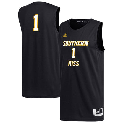 1 Black Southern Miss Golden Eagles Replica Basketball Jersey - retro stitched basketball jersey for 1 Black fans