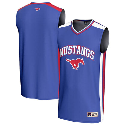 Gameday Greats Royal Smu Mustangs Basketball Jersey - retro stitched basketball jersey for Gameday Greats fans
