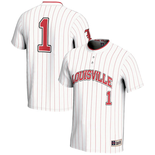Gameday Greats 1 White Louisville Cardinals Lightweight Softball Jersey - retro stitched jersey jersey for Gameday Greats fans