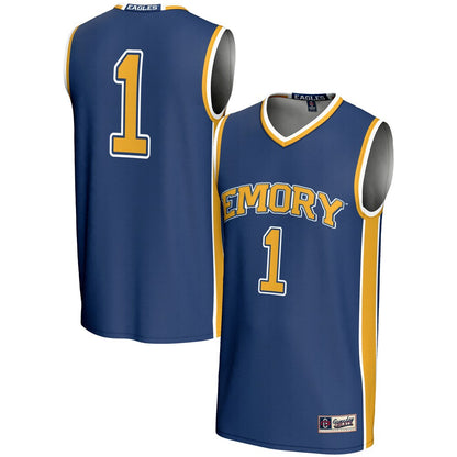 Gameday Greats 1 Blue Emory Eagles Lightweight Basketball Jersey - retro stitched basketball jersey for Gameday Greats fans