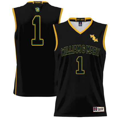 Gameday Greats 1 Black William Mary Tribe Lightweight Basketball Jersey - retro stitched basketball jersey for Gameday Greats fans