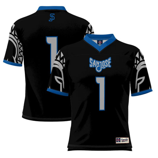 Gameday Greats 1 Black San Jose State Spartans Football Jersey - retro stitched football jersey for Gameday Greats fans