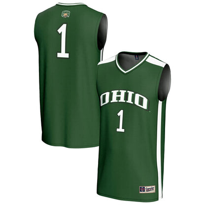 Gameday Greats 1 Green Ohio Bobcats Lightweight Collegiate Basketball Fashion Jersey - retro stitched basketball jersey for Gameday Greats fans