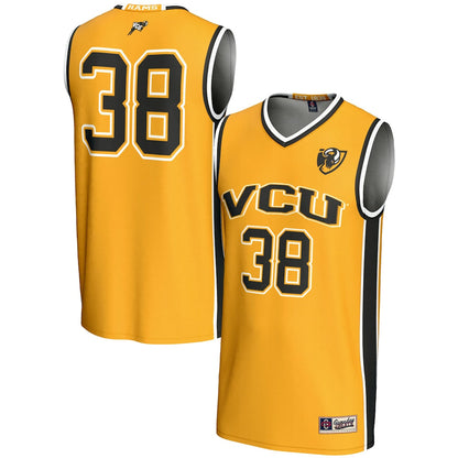 Gameday Greats 38 Gold Vcu Rams Lightweight Basketball Jersey - retro stitched basketball jersey for Gameday Greats fans