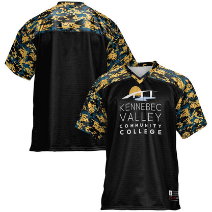 Gameday Greats Black Kennebec Valley Community College Football Jersey - retro stitched football jersey for Gameday Greats fans