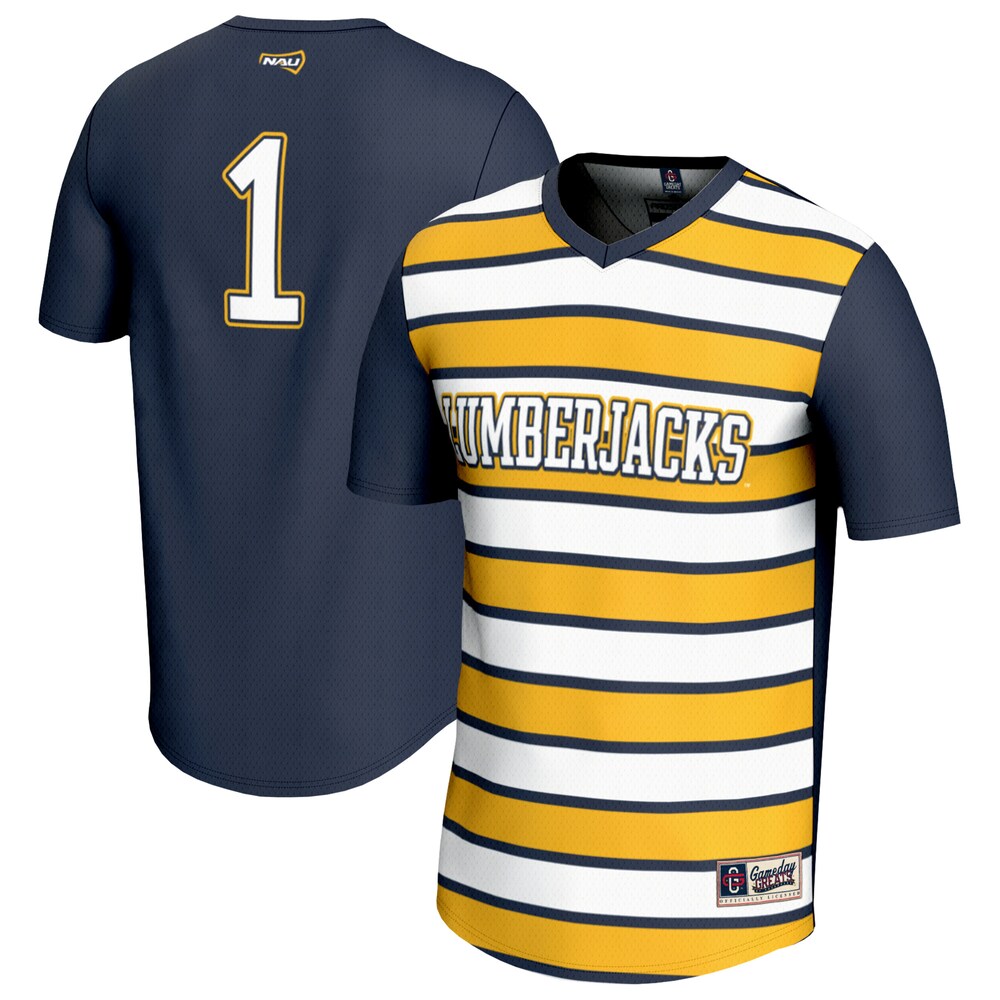 Gameday Greats 1 Navy Northern Arizona Lumberjacks Lightweight Soccer Fashion Jersey - retro stitched jersey jersey for Gameday Greats fans