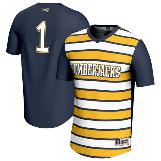 Gameday Greats 1 Navy Northern Arizona Lumberjacks Lightweight Soccer Fashion Jersey - retro stitched jersey jersey for Gameday Greats fans