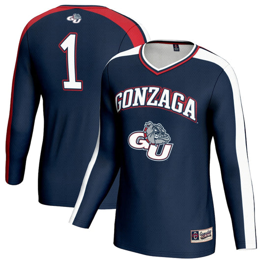 Gameday Greats Navy Gonzaga Bulldogs 1 Lightweight Volleyball Fashion Jersey - retro stitched jersey jersey for Gameday Greats fans